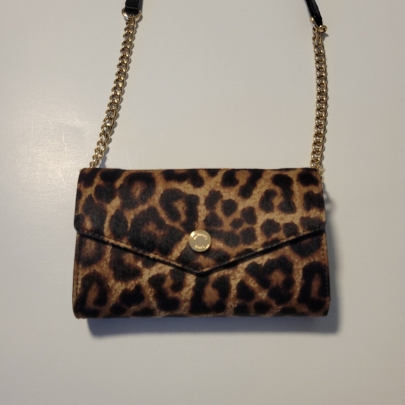 Michael Kors NWOT Leopard Print Calf Hair wallet in a chain. - Picture 2 of 11